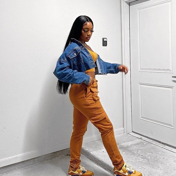 Rust Sweater Pants w/ Drawstring - Picture 5 of 13